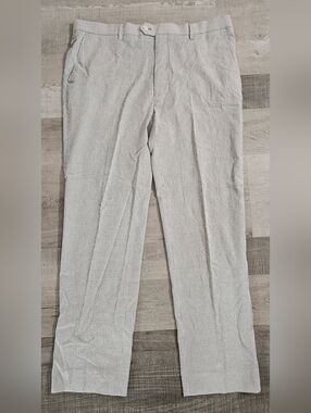 Tommy Hilfiger Men's White Blue Seersucker Chinos 38x32